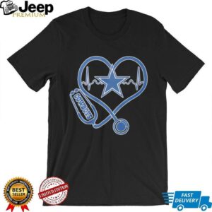 Dallas Cowboys Heart Stethoscope Nursing Life Football T Shirt