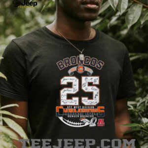 Denver Broncos 2025 AFC West Division Champions Signatures T Shirt