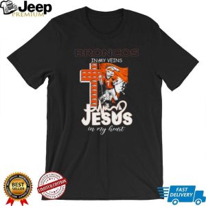 Denver Broncos In My Veins Jesus In My Heart Christian Fan Coffee T Shirt Denver Broncos In My Veins Jesus In My Heart Christian Fan Coffee T Shirt