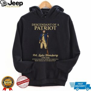 Descendant of a Patriot Pvt. Luke Stansbury Revolutionary War Custom T shirt Descendant of a Patriot Pvt. Luke Stansbury Revolutionary War Custom T shirt