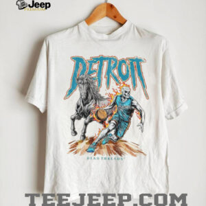 Detroit Dead Threads Basketball Skeleton Horse Vintage Graphic T Shirt
