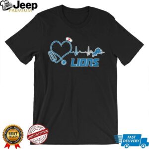 Detroit Lions Nurse Heartbeat Stethoscope T Shirt Detroit Lions Nurse Heartbeat Stethoscope T Shirt