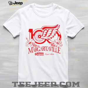 Detroit Red Wings x Margaritaville Kona Big Wave Liquid Aloha Shirt