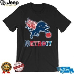 Detroit Sports “City of Champions” Logo Mashup T Shirt Detroit Sports “City of Champions” Logo Mashup T Shirt