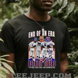 Detroit Tigers End Of An Era Thank You For The Memories Legends Signatures T Shirt