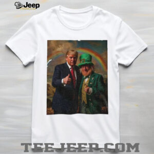Donald Trump and Leprechaun St. Patrick's Day Rainbow T Shirt