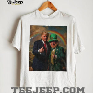 Donald Trump and Leprechaun St. Patrick's Day Rainbow T Shirt