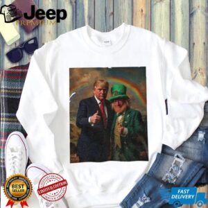 Donald Trump and Leprechaun St. Patrick's Day Rainbow T Shirt