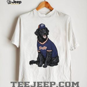 Duffy the Black Dog Baseball Player Jersey Mascot Graphic T Shirt Duffy the Black Dog Baseball Player Jersey Mascot Graphic T Shirt