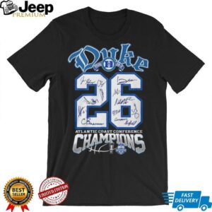 Duke Basketball ACC Tournament Champions 2026 Signature Series T shirt