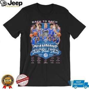 Duke Basketball Back to Back ACC Tournament Champions 2025 2026 Pink T Shirt