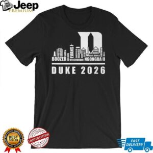 Duke Blue Devils 2026 Basketball Roster Skyline Logo T Shirt