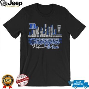Duke Blue Devils ACC Tournament Champions City Skyline Roster Shirt
