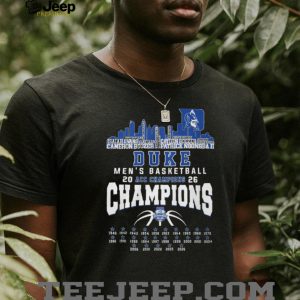 Duke Men's Basketball 2026 ACC Champions Skyline & Roster Signature T Shirt