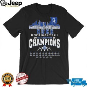 Duke Men's Basketball 2026 ACC Champions Skyline & Roster Signature T Shirt