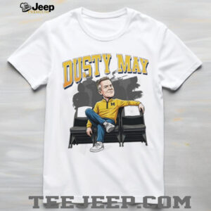 Dusty May Michigan Wolverines Basketball Coach Cartoon T Shirt