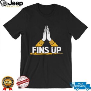 Fins Up Praying Hands Football Fan Graphic T Shirt Fins Up Praying Hands Football Fan Graphic T Shirt