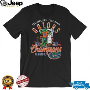 Florida Gators 2026 SEC Basketball Champions Mascot Trophy Shirt