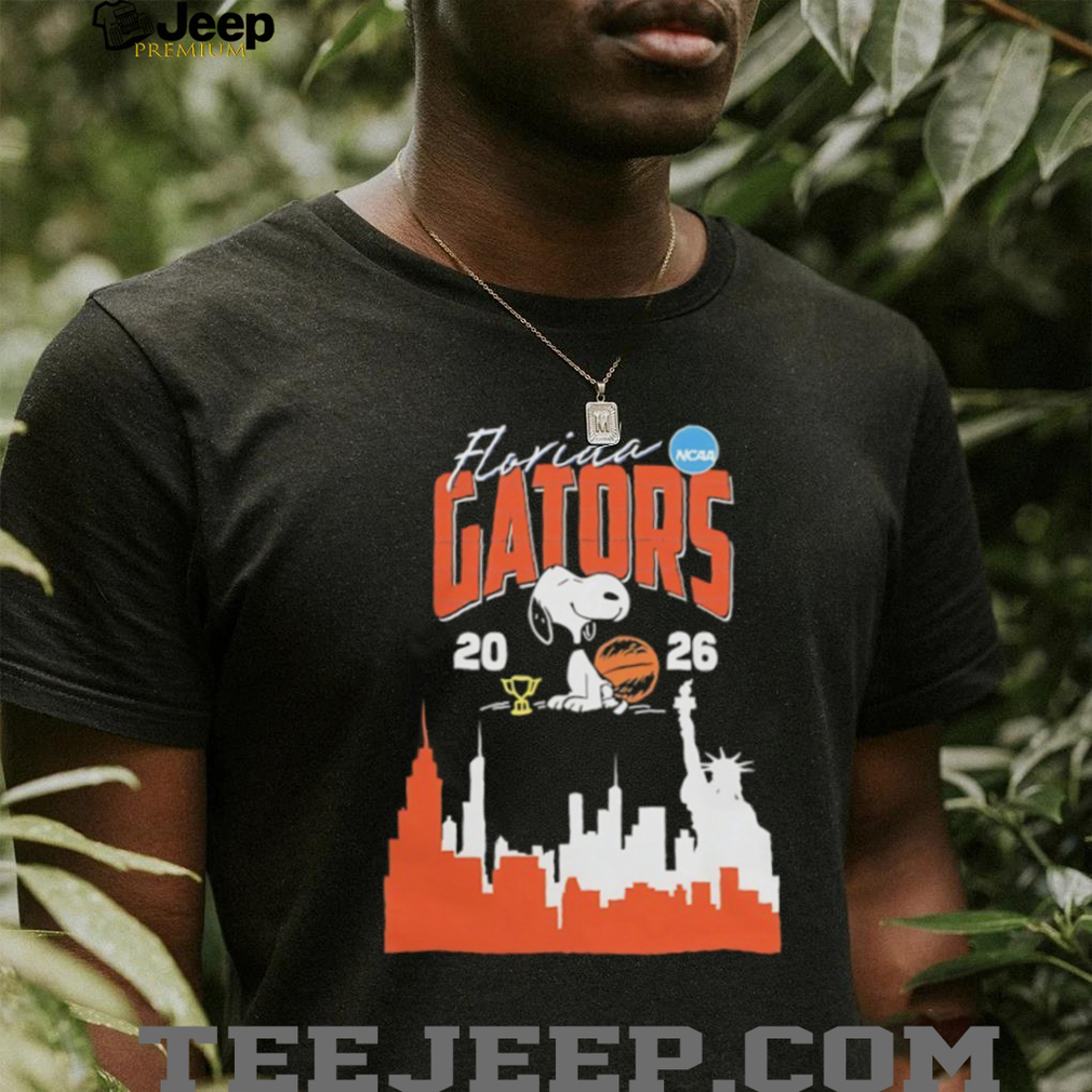 Florida Gators Snoopy 2026 NCAA New York City Skyline T shirt Florida Gators Snoopy 2026 NCAA New York City Skyline T shirt