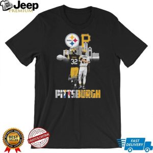 Franco Harris and Roberto Clemente Legends Heaven Skyline T Shirt