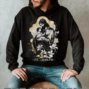 Saint Joseph and Child Jesus Catholic Religious Art T Shirt