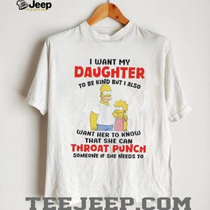 Funny Father Daughter Throat Punch Quote Cartoon T Shirt Funny Father Daughter Throat Punch Quote Cartoon T Shirt