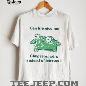 Funny Frog Cheeseburgers Instead Of Lemons Illustration T Shirt Funny Frog Cheeseburgers Instead Of Lemons Illustration T Shirt