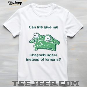 Funny Frog Cheeseburgers Instead Of Lemons Illustration T Shirt