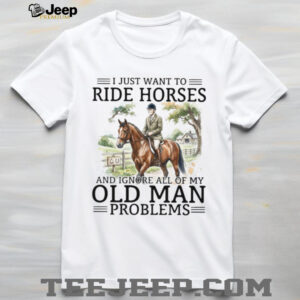 Funny Horse Riding T Shirt for Men Ride Horses Ignore Problems