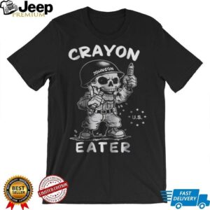Funny Marine Crayon Eater Skull Military Humor T Shirt