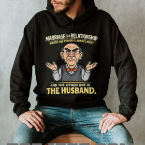 Funny Marriage Relationship Husband Always Wrong Cartoon T Shirt