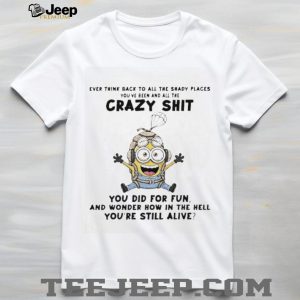 Funny Minion Skydiving Shady Places Crazy Stuff Graphic T Shirt