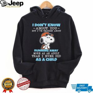 Funny Snoopy “Running Away as an Adult” Peanuts T Shirt Funny Snoopy “Running Away as an Adult” Peanuts T Shirt