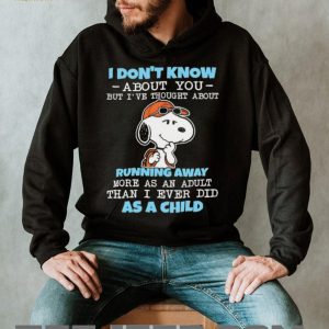 Funny Snoopy “Running Away as an Adult” Peanuts T Shirt