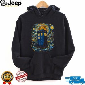 Doctor Who TARDIS Starry Night Van Gogh Mashup Sci Fi T Shirt