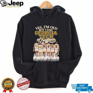 Georgia Tech Greatness Basketball Legends “Thank You For The Memories” T shirt Georgia Tech Greatness Basketball Legends “Thank You For The Memories” T shirt