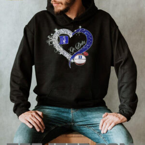 Go Duke Blue Devils Heart Diamond Basketball Fan Women's T Shirt