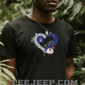 Go Duke Blue Devils Heart Diamond Basketball Fan Women's T Shirt