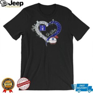 Go Duke Blue Devils Heart Diamond Basketball Fan Women's T Shirt