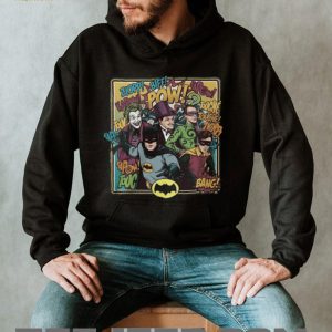 Retro Batman 1966 TV Series Villains POW BIFF Comic Style Graphic T Shirt Retro Batman 1966 TV Series Villains POW BIFF Comic Style Graphic T Shirt