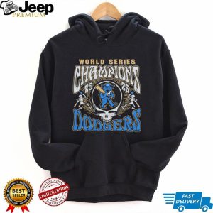 Grateful Dead x LA Dodgers 2025 World Series Champions Steal Your Face Black T shirt Grateful Dead x LA Dodgers 2025 World Series Champions Steal Your Face Black T shirt