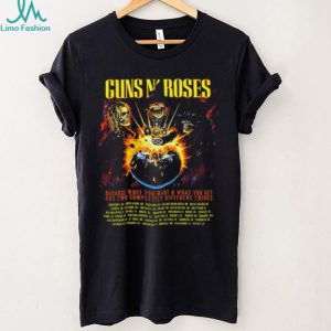 Guns N' Roses World Tour Back Print Skeleton Band T Shirt