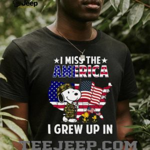 Snoopy Patriotic Soldier T Shirt I Miss The America I Grew Up In