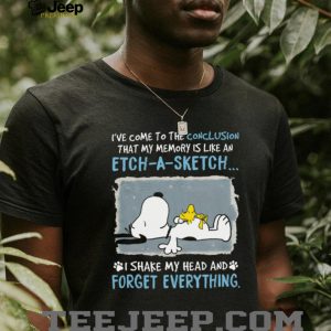 Funny Snoopy Etch A Sketch Memory T Shirt Shake Head Forget Everything