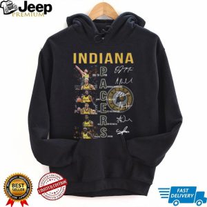 Indiana Pacers Team Players Signatures Basketball T Shirt