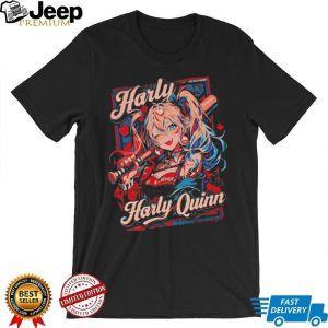 Harley Quinn Anime Style “Harly Quinn” Bat Graphic Character T Shirt