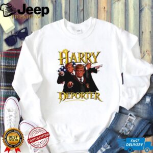 Harry Deporter Donald Trump Wizard Parody White T shirt