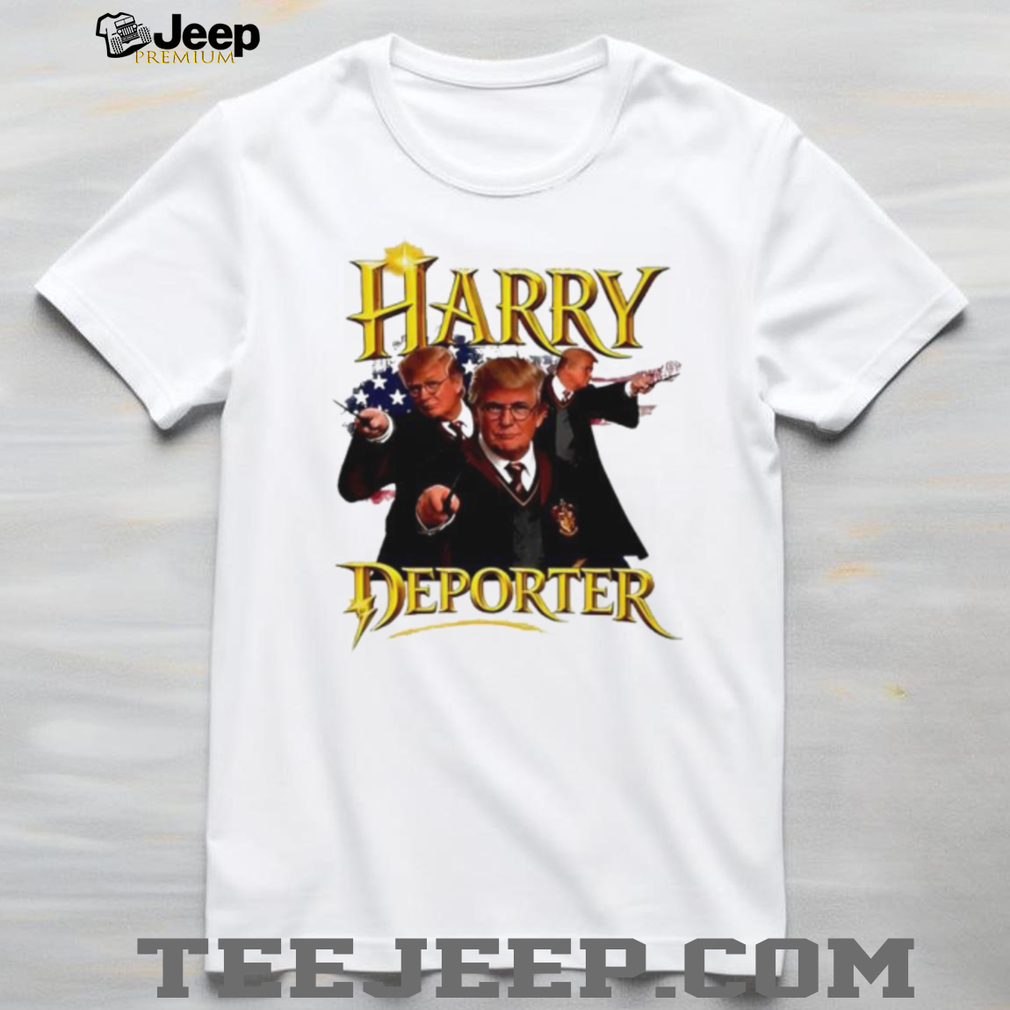 Harry Deporter Donald Trump Wizard Parody White T shirt Harry Deporter Donald Trump Wizard Parody White T shirt