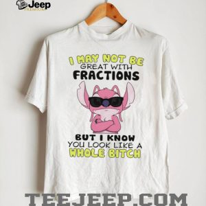 I May Not Be Great With Fractions Pink Stitch Character T Shirt