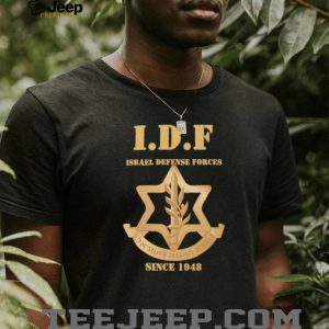 I.D.F. Israel Defense Forces Since 1948 Emblem Black T Shirt